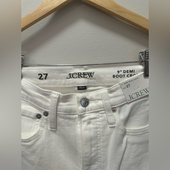New w/minor defect. J.Crew 9" demi-boot crop jean in white wash. Size 27 $128 - Picture 5 of 8